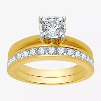 I Said Yes (H-I / I1) Womens 1 CT. T.W. Lab Grown White Diamond 14K Gold Over Silver Sterling Round Bridal Set