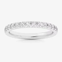 Signature By Modern Bride (Si1-Si2/H-I) Womens 2MM 1/2 CT. T.W. Lab Grown White Diamond 14K Gold Wedding Band
