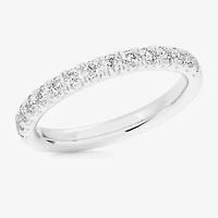 Signature By Modern Bride (Si1-Si2/H-I) Womens 2MM 1/2 CT. T.W. Lab Grown White Diamond 14K Gold Wedding Band