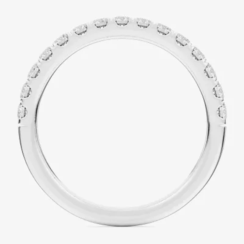 (Si1-Si2/H-I) Womens 2MM 1/2 CT. T.W. Lab Grown White Diamond 14K Gold Wedding Band