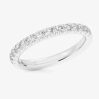 Signature By Modern Bride (Si1-Si2/H-I) Womens 2MM 1/2 CT. T.W. Lab Grown White Diamond 14K Gold Wedding Band