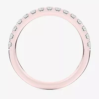 Signature By Modern Bride (Si1-Si2/H-I) Womens 2MM 1/2 CT. T.W. Lab Grown White Diamond 14K Gold Wedding Band