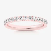 Signature By Modern Bride (Si1-Si2/H-I) Womens 2MM 1/2 CT. T.W. Lab Grown White Diamond 14K Gold Wedding Band