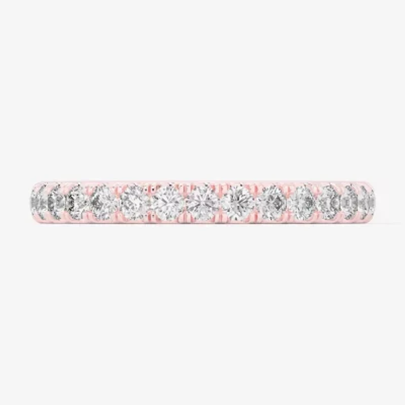 Signature By Modern Bride (Si1-Si2/H-I) Womens 2MM 1/2 CT. T.W. Lab Grown White Diamond 14K Gold Wedding Band
