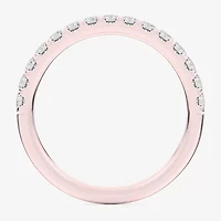 Signature By Modern Bride (Si1-Si2/H-I) Womens 2MM 1/2 CT. T.W. Lab Grown White Diamond 14K Gold Wedding Band