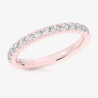 Signature By Modern Bride (Si1-Si2/H-I) Womens 2MM 1/2 CT. T.W. Lab Grown White Diamond 14K Gold Wedding Band