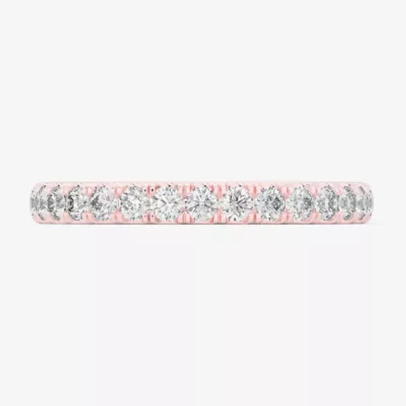 Signature By Modern Bride (Si1-Si2/H-I) Womens 2MM 1/2 CT. T.W. Lab Grown White Diamond 14K Gold Wedding Band