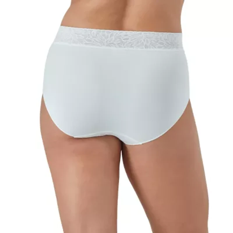 Bali Comfort Revloution Modern Seamless Lace Trim Brief Panty Dfmlbf