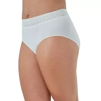 Bali Comfort Revloution Modern Seamless Lace Trim Brief Panty Dfmlbf