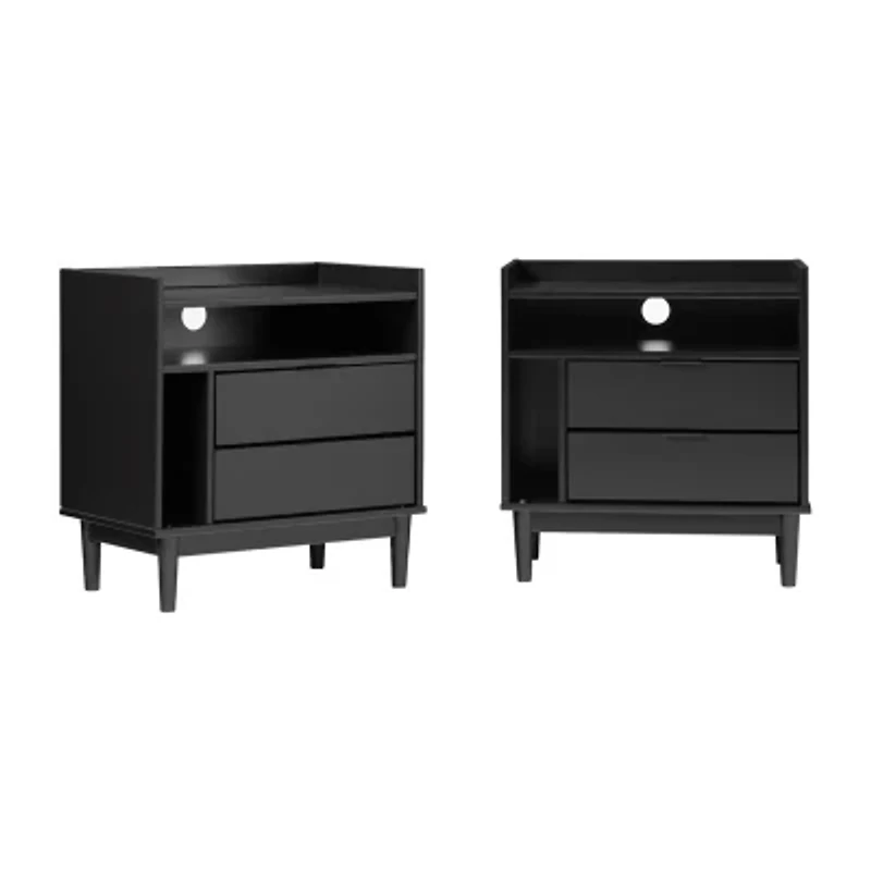 MCM 2 Drawer Nighstand