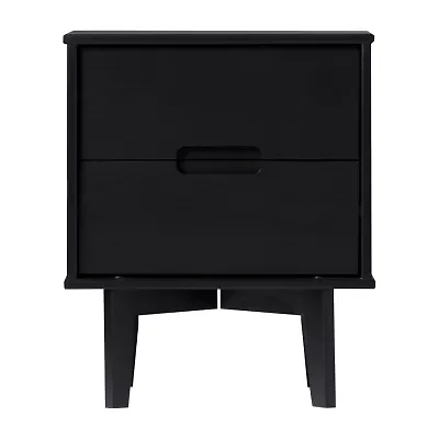 2-Drawer Groove Handle Nightstand