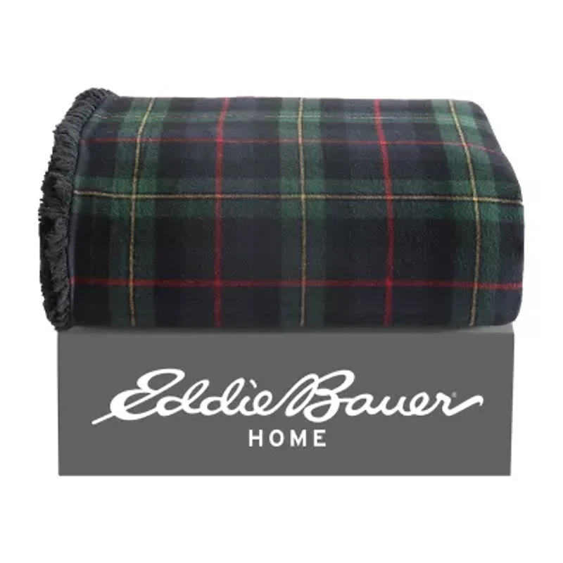 Eddie Bauer Mountain Pine Tartan Washable Lightweight Throw