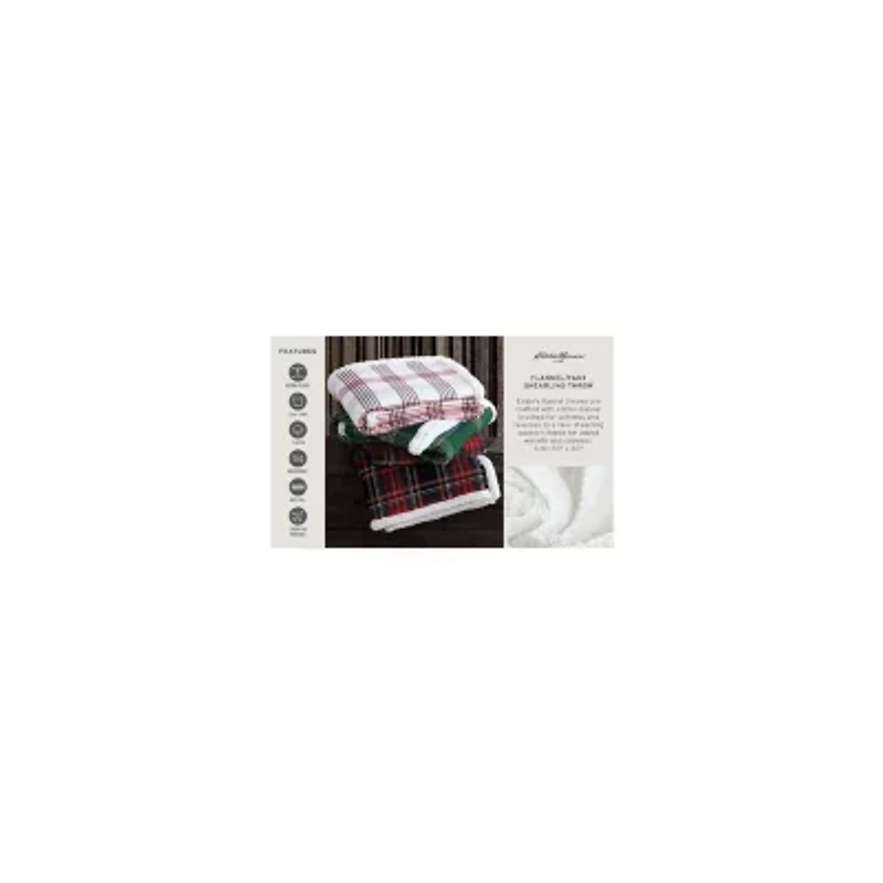 Eddie Bauer Mountain Pine Tartan Washable Lightweight Throw