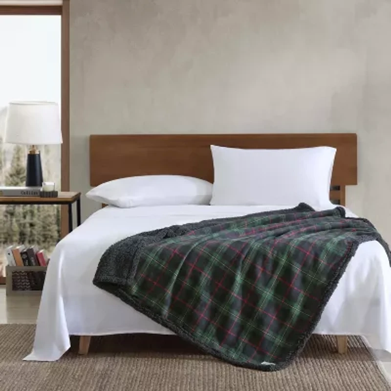 Eddie Bauer Mountain Pine Tartan Washable Lightweight Throw