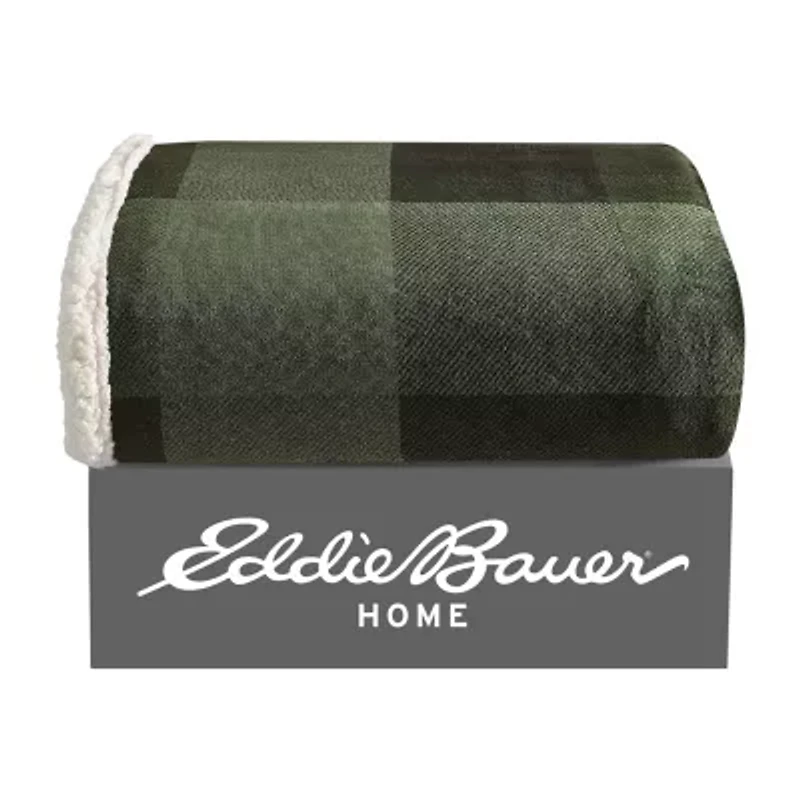 Eddie Bauer Pine Plaid Washable Lightweight Throw