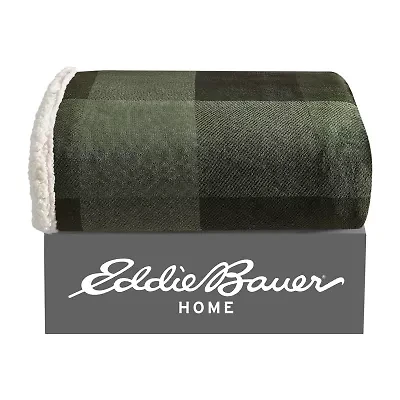 Eddie Bauer Pine Plaid Washable Lightweight Throw