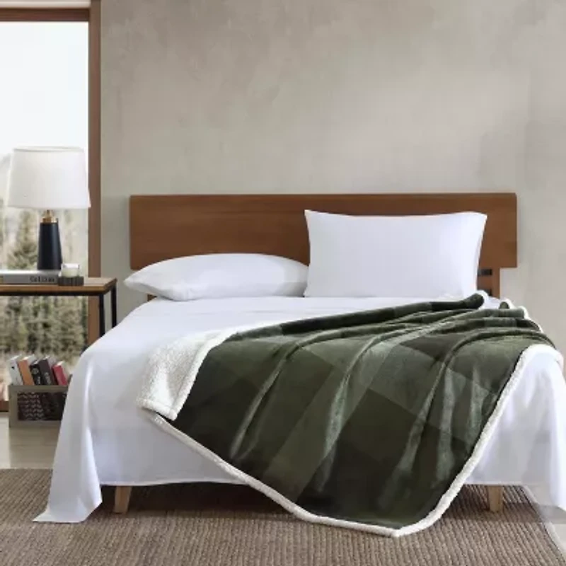 Eddie Bauer Pine Plaid Washable Lightweight Throw