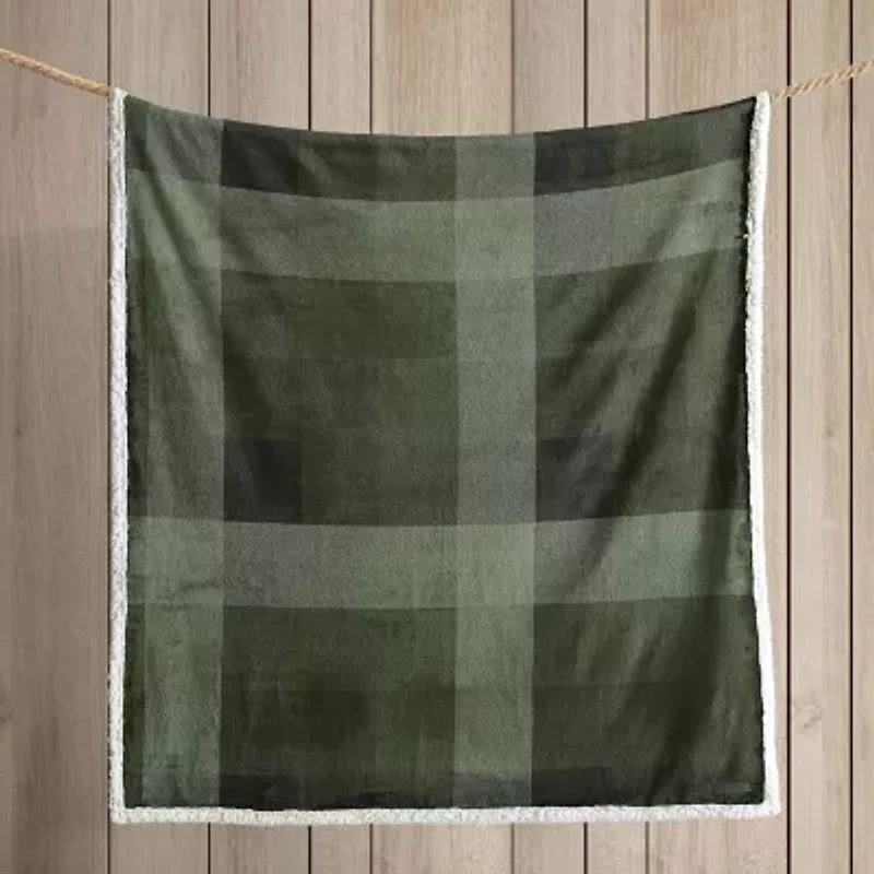 Eddie Bauer Pine Plaid Washable Lightweight Throw