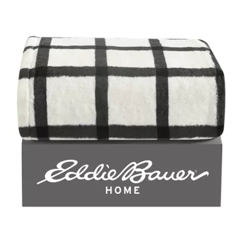 Eddie Bauer Bunkhouse Fur Like Washable Lightweight Throw