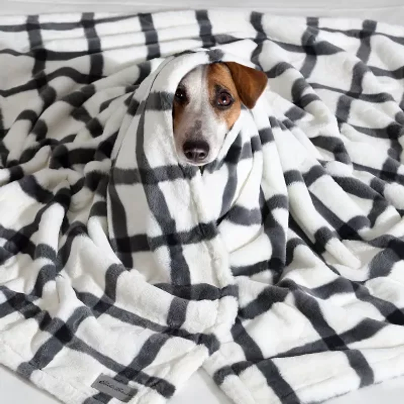 Eddie Bauer Bunkhouse Fur Like Washable Lightweight Throw