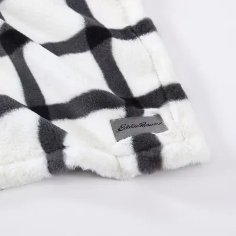 Eddie Bauer Bunkhouse Fur Like Washable Lightweight Throw
