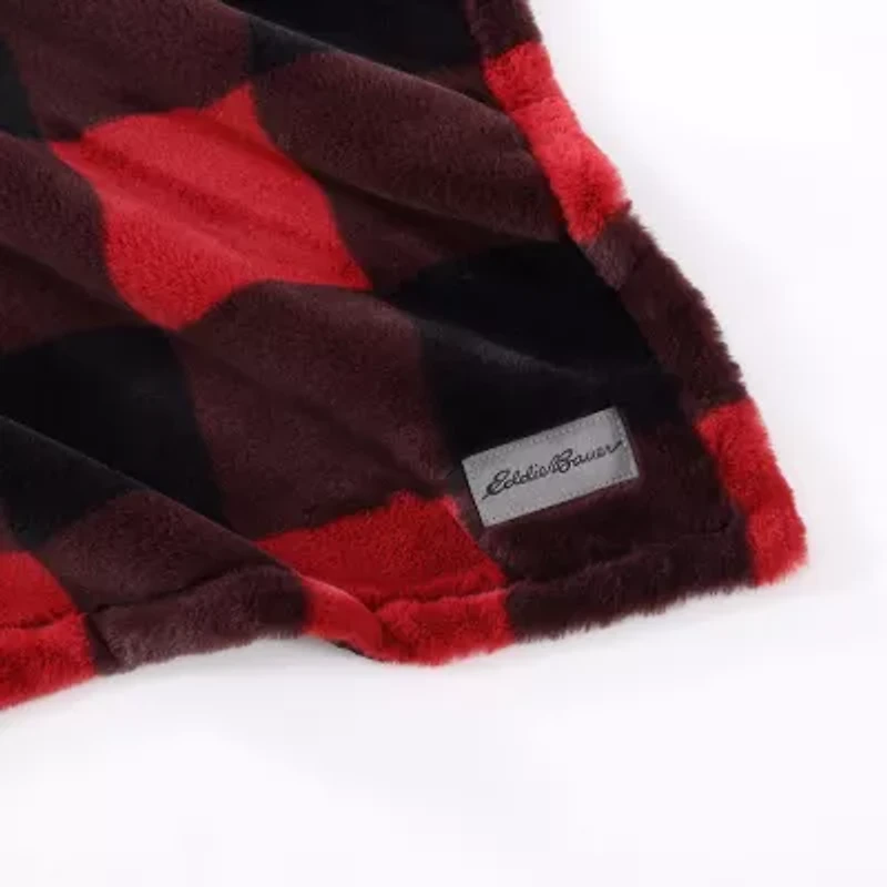 Eddie Bauer Cabin Fur Like Washable Lightweight Throw