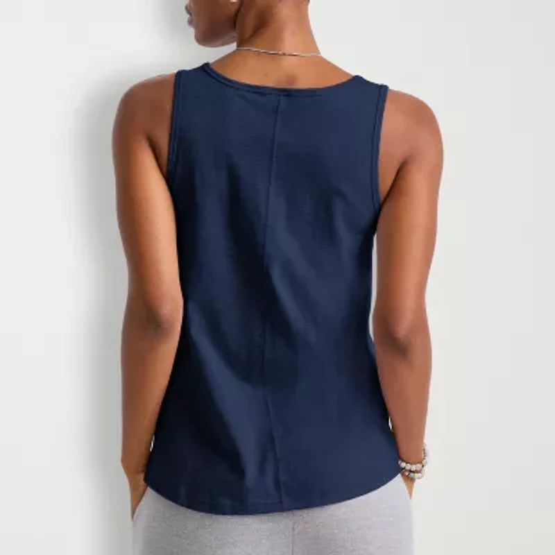 Hanes Womens U Neck Sleeveless Active Tank Top