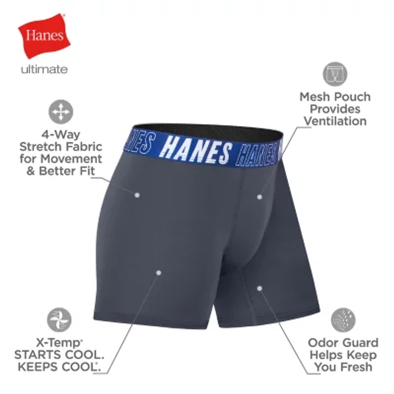 Hanes Moves Little & Big Kid Boys 5 Pack Boxer Briefs Bux92b