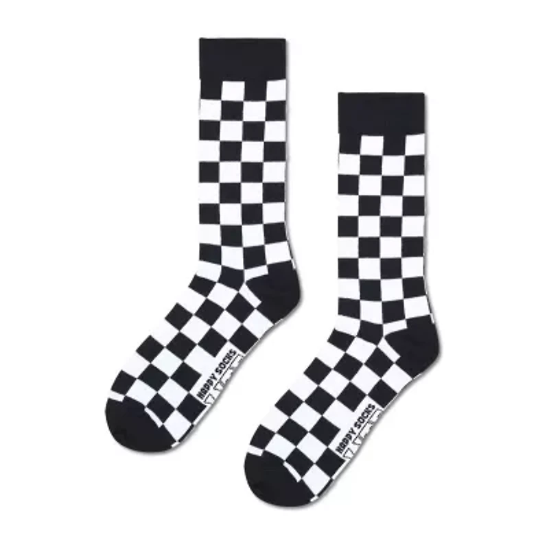 Happy Socks LITE Check Mens 1 Pair Crew