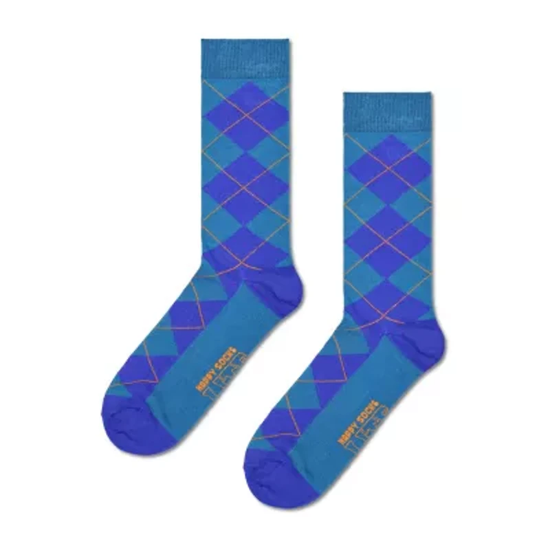 Happy Socks LITE Argyle Mens 1 Pair Crew Socks