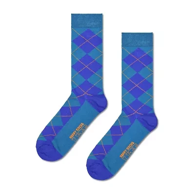 Happy Socks LITE Argyle Mens 1 Pair Crew Socks