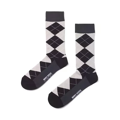 Happy Socks LITE Argyle Mens 1 Pair Crew