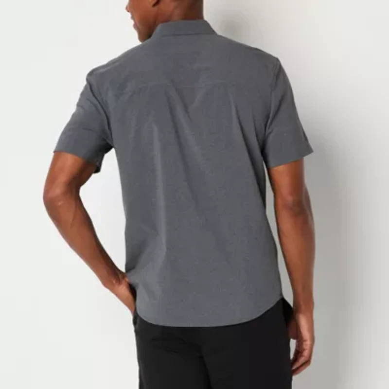 Stylus Mens Short Sleeve Regular Fit Button-Down Shirt