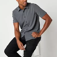 Stylus Mens Short Sleeve Regular Fit Button-Down Shirt