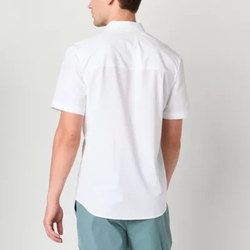 Stylus Mens Short Sleeve Regular Fit Button-Down Shirt