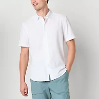 Stylus Mens Short Sleeve Regular Fit Button-Down Shirt