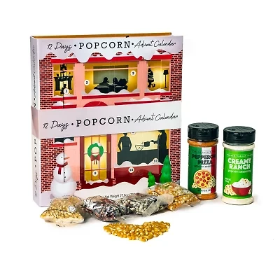 Wabash Valley Farms Flavorful Popcorn Holiday Countdown Advent Calendar Food Set