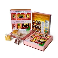 Wabash Valley Farms 12 Days Of Holiday Popping Advent Calendar & Whirley Pop Stove Top Popcorn Popper Food Set