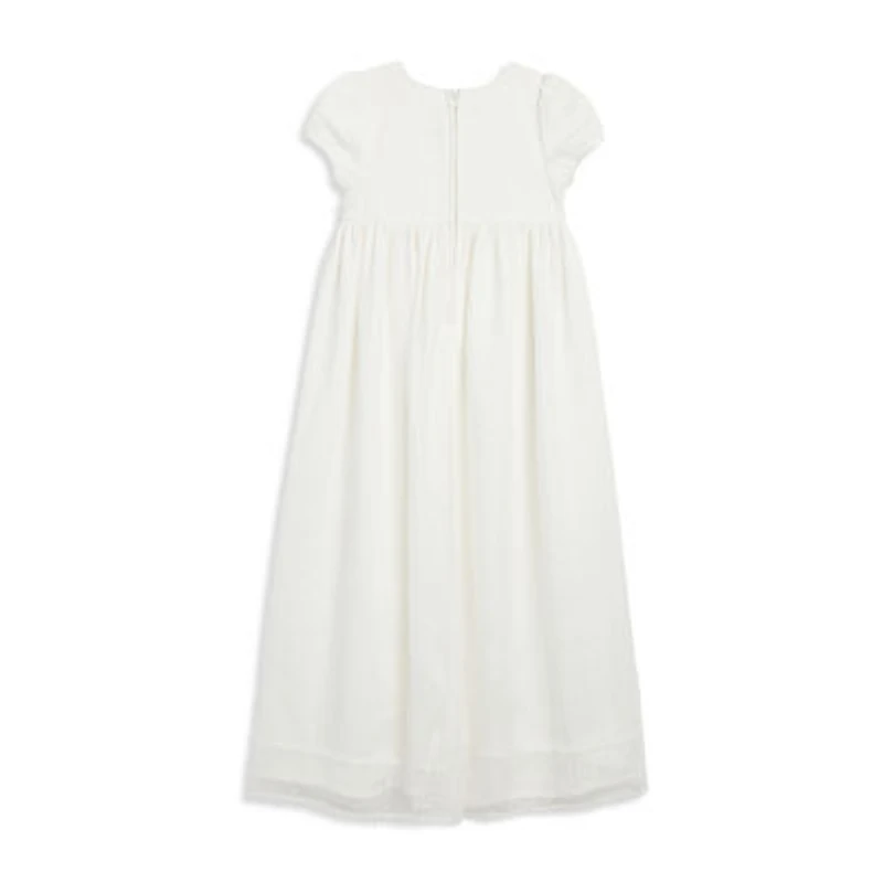 Mia & Mimi Baby Girls Christening 2-pc. Short Sleeve Puffed A-Line Dress