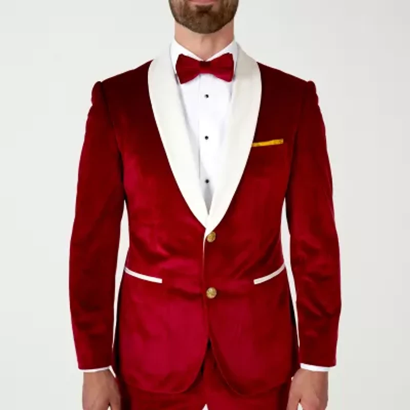 OppoSuits Mens Christmas Velvet Vibes 3-pc Tuxedo