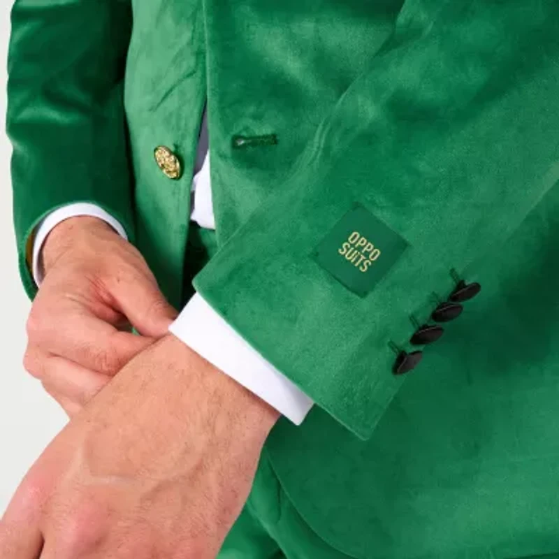 OppoSuits Mens Velvet Verdant 3-pc Tuxedo