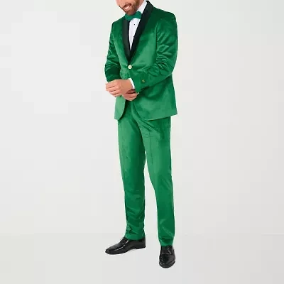 OppoSuits Mens Velvet Verdant 3-pc Tuxedo