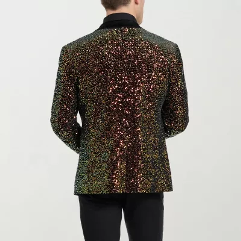OppoSuits Deluxe Mens Dinner Jacket Amber Sequins