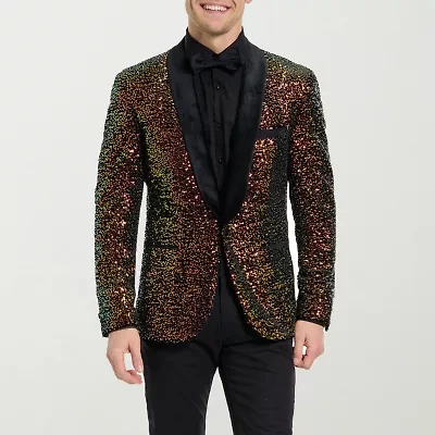 OppoSuits Deluxe Mens Dinner Jacket Amber Sequins
