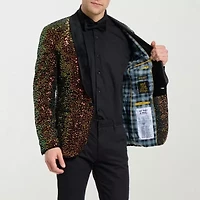 OppoSuits Deluxe Mens Dinner Jacket Amber Sequins
