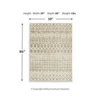 Signature Design by Ashley® Bunchly Washable Indoor Rectangular Area Rug