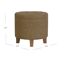Homepop Storage Tufted Lift-Top Ottoman