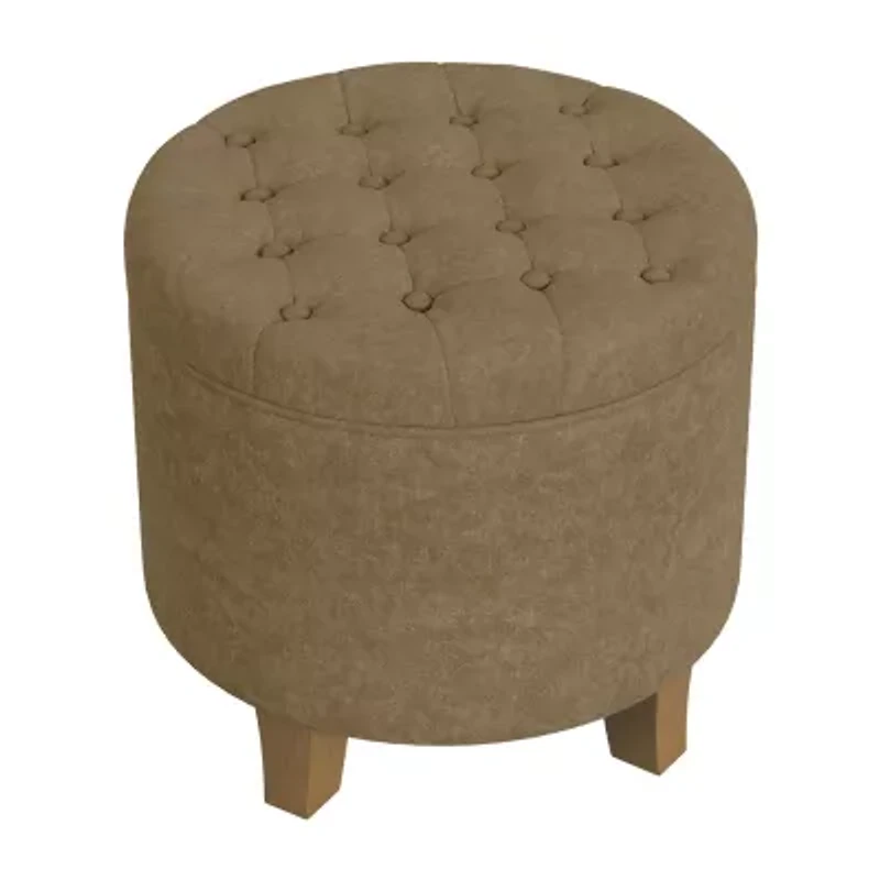 Homepop Storage Tufted Lift-Top Ottoman
