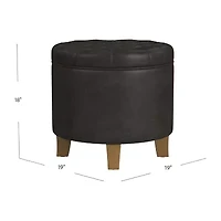 Homepop Storage Tufted Lift-Top Ottoman