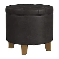 Homepop Storage Tufted Lift-Top Ottoman